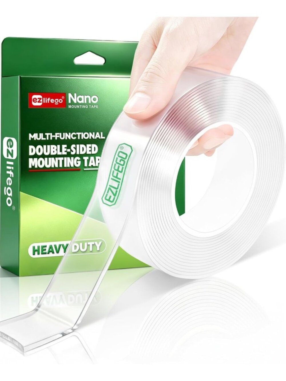 Heavy Duty Double Sided Mounting Tape - 16.5FT Nano Adhesive for Home & Office